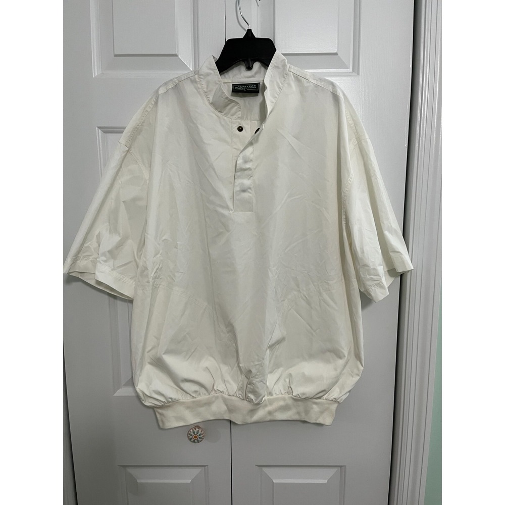 Masters Collection Mens Windbreaker Golf Size‎ L Augusta White Large NO LOGO